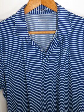 B Draddy Sport Performance Golf Polo Striped Carolina Golf Club Logo XL